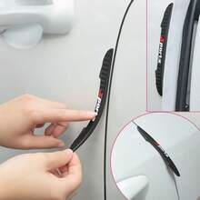 4/8入碳纖維紋路車門邊緣防撞條，雙尖端設計，耐用PVC防刮，保護車漆，裝飾兼實用 - 碳纖紋雙尖防撞條 - 查看 13