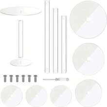 Removable Acrylic Cake Stand, Transparent Wedding Ceremony Birthday Cake Display Rack, Wedding Dessert Display Shelf - Clear - View 8