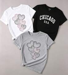 Elija entre 3 estilos de ropa casual de algodón de alta calidad. En  caliente, destaca la personalidad y es de moda. 1 pieza, 2026, Camiseta casual de música para mujer - Camiseta blanca con estampado de guitarra, batería y acordes de piano - Top gráfico MORAT para conciertos, atuendos diarios - Camiseta lavable y no transparente, moda de primavera, diseño divertido, tela cómoda, ropa con temática musical, para entusiastas de la moda, camiseta de algodón puro de alta calidad de 220g con estampado minimalista, tela suave y transpirable, cómoda y holgada, adecuada para uso diario, ideal para ropa casual de oficina, apariencia diaria de primavera y verano, diseño elegante y juvenil, ropa de hombre, conjuntos para vacaciones, verano, camisas, camisa blanca, camisetas gráficas, tops de verano, top negro, tops para salir. - Blanco - Ver 1