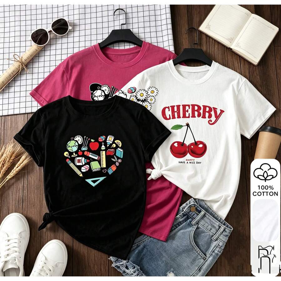 Elija entre 3 estilos de ropa casual de algodón de alta calidad. En caliente, destaca la personalidad y es de moda.1 pieza, 2026, INSPLRE, estampado en inglés, informal de verano, moda masculina, cuello redondo y mangas cortas, adecuado para ocasiones cotidianas. Camiseta de algodón puro de alta calidad de 220g con estampado minimalista, tela suave y transpirable, cómoda y holgada, adecuada para uso diario, ideal para ropa casual de oficina, apariencia diaria en primavera y verano, diseño elegante y juvenil, ropa de hombre, conjuntos de vacaciones, camisas de verano, camisa blanca, camisetas con estampados, tops de verano, top negro, tops para salir. - Negro - Ver 1