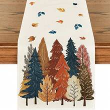 1 Stück Herbst Ahorn Blatt Tischdecke, saisonale Herbst Küche Esszimmer Tischdekoration für Zuhause und Partys - Aprikosenfarben - Übersicht 8