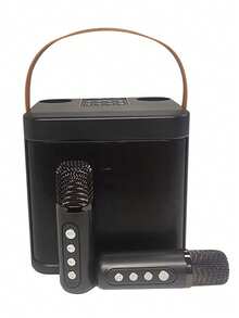 Speaker Karaoke Bluetooth Mini Portabel Multifungsi dengan 2 Mikrofon Nirkabel, Sistem Suara PA untuk Pesta Dalam/Luar Ruangan, dan Acara Keluarga - View 14