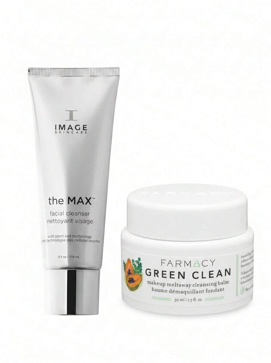 Image+Farmacy Double Cleansing Facial Skincare Set With Cleanser And Makeup Melting Balm - Cleansing Set - View 1