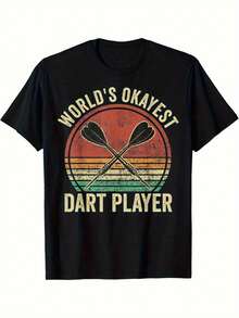 Camiseta de regalo divertida para el mejor jugador de dardos del mundo, deportista de dardos, 180G - Negro - Ver 6