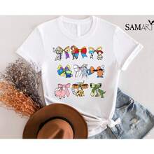 Camiseta  Coquette Bows, Camiseta  Bows, Camiseta  Buzz Woody Jessie, Camiseta de Personajes de , camiseta blanca, suave y transpirable, una camiseta cómoda de manga corta-la elección perfecta para niños, adecuada tanto para niños como para niñas. Diseño de dibujos animados lindo, casual y sencillo. - Blanco - Ver 1