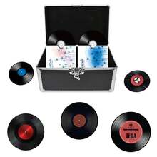 7" Storage Box Singles Vinyl Record Carry Case Tough Strong Holds 200 Uk - 黑色 - 查看 5