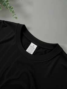 1 Piece Of Women's Summer T-Shirt, Short Sleeve And Printed, Modern And Casual, Machine Washable, Comfortable Fit, 2D Flat Print, 180g, 100% Cotton. - 黑色_01 - 查看 2