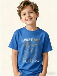 Cuidado chico, este viejo por una razón Camiseta para niño - Azul - Ver 7