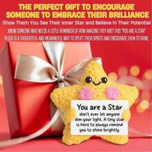1pcY Card Stars Crochet Stars Graduation Gifts, New Jobs And Good Luck Souvenirs, Farewell And Mobile Gifts For Colleagues And Friends, Students Inspirational Desktop Decoration, Congratulations On New Adventures. - Multicolor - View 8