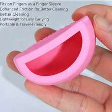 Bàn rửa mini bằng silicon cầm tay, chất liệu cao su mềm, dụng cụ vệ sinh cọ trang điểm hình quả trứng. - Nhiều màu - Xem 3