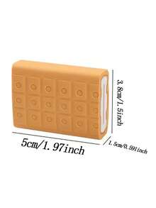 1 cái tẩy hình bánh sandwich kem, tẩy mềm hình vui nhộn xóa sạch không để lại cặn, văn phòng phẩm học sinh & đồ chơi giảm căng thẳng cho trẻ em - kem - Xem 7