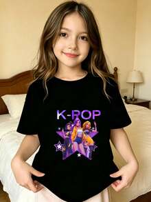 K-Star Group Printed T-Shirt For Kids - Black - View 7