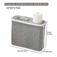 1pc/2pcs Slim Bamboo Lid Laundry Basket, Foldable Fabric Storage Box Suitable For Bathroom, Narrow Space Storage Of Toilet Paper And Clothes, 8-Piece Set Available - Multicolor - View 22