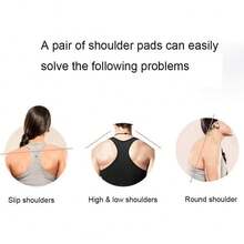 Almohadillas de silicona para hombros para ropa de mujer, almohadillas antideslizantes para realzar el busto, invisibles y transpirables, 2 pares color piel. - 2 pares, rosa - Ver 9