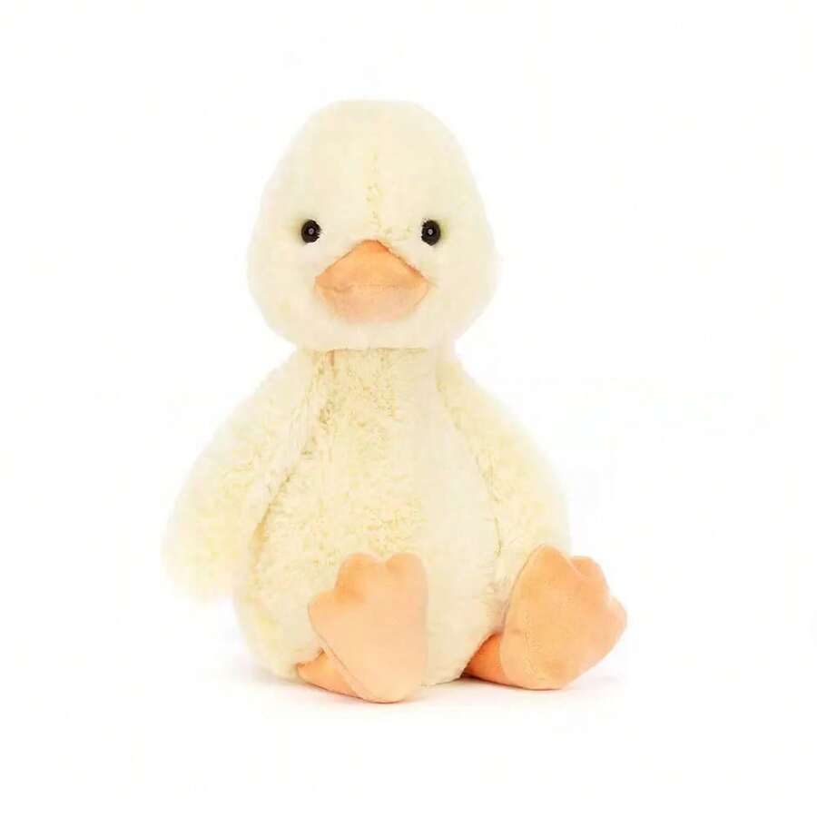 Adorable Fluffy White Duckling Plush Toy, Soft & Cuddly Duck Stuffed Animal, Perfect Bedtime Buddy, Cute Room Decor For Duck Lovers - 害羞鴨子 - 查看 1