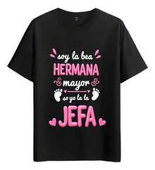 Tshirt Muscle Freaks Hermana Mayor Estilo Jefa Spanish Woman - Negro - Ver 1