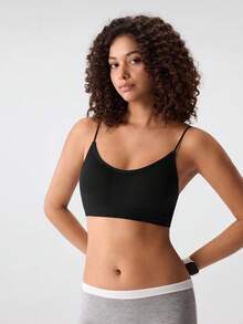 Loungeista 3 piezas Tops de sujetador sin costuras con espalda de corredor acanalada, prenda interior versátil para capas para el verano para el verano - Multicolor - Ver 6