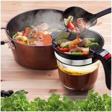 Fat Separator With Bottom Release, 4 Cup Gravy Separator For Cooking With Oil Strainer, Kitchen Gadgets Grease Separator Packaged With A 3-In-1 Multifunctional Peeler - Black - View 6