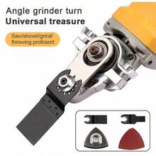 Angle Grinder Conversion Universal Head Adapter, M10 Thread Oscillating Tool For 100mm Grinder, Multifunctional Swing Saw Cutter & Polisher For Cutting Wood, Sanding, Scraping Nails - Multicolor - View 2