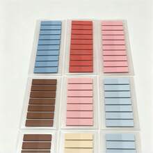 1200 pièces/6 pièces par paquet Notes adhésives de couleur unie en PET, fournitures de bureau, blocs-notes, autocollants d'index de livre de couleur unie, fournitures scolaires - Taille Unique - Voir 5