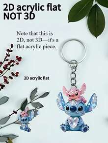 Set 2D Datar 2/1 Disney Bordir Malaikat Gantungan Kunci Akrilik Multifungsi Dekoratif - Ornamen Gantung Dekoratif - MultiWarna - View 8