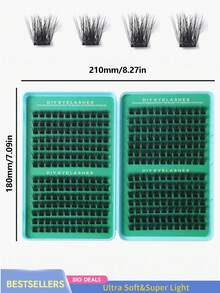 Hot Selling T50 Slanted Wispy Individual Cluster Eyelashes,0.07mm Soft Faux Mink D Curl Volume Lashes,Classic Eye Tail Upward Fox Eye Style Segmented Eyelashes,Portable Durable Easy Installation Reusable Eye Makeup Lashes,Universal Beauty Cosmetic Accessories For Daily And Occasion Makeup Use - View 4