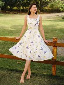 xheVintamour Vestido de mujer elegante y vintage con bolsillos y botones, vestimenta casual para vacaciones de verano, vestidos románticos de verano, vestidos de playa, ropa de los 90, vestidos elegantes de verano, ropa de primavera, vestidos de primavera, vestidos de verano para vacaciones, vestido de playa, vestidos de sol para mujer, vestido azul, vestido de Pascua, ropa de verano para mujer, vestidos para vacacionesxhe - Albaricoque - Ver 7