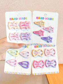 10/30/60pcs/Set Pink Purple Star Butterfly Hair Clips Set, Sweet Hair Accessories - Suitable For Girls And Women, Perfect For Daily Wear And Back To School Season - Multicolor - View 6