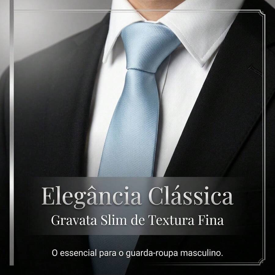 Men's Tie In A Solid Color, Matte Finish, Fine Texture, Ideal For Formal Suits, Weddings, Grooms, A Professional And Sophisticated Look. - Baby Blue - View 1