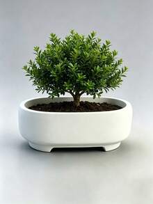 1個橢圓形種植盆，種植盆，花盆容器，樹脂材質，極簡設計，易於清潔，適用於戶外花園裝飾，陽台，室內陽台，必備花園裝飾，完美適用於婚禮季節，畢業季節 - 多色 - 查看 5