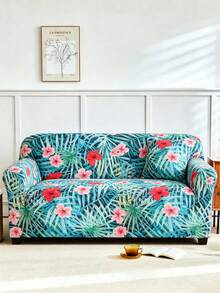 1pc Geometric Line Print Sofa Cover, Modern Minimalist Polyester Stretch Full Sofa Slipcover And 1pc Unfilled Throw Pillow Cover, Suitable For All Seasons, Casual For Summer - Multicolor - View 6