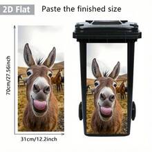 1 buah Stiker Tempat Sampah Datar 2D Perekat Diri, Stiker Tempat Sampah Keledai Lucu, Stiker Hewan Ternak Konyol, Dekorasi Tempat Sampah Luar Ruangan Tahan Air, Dekorasi DIY Halaman yang Lucu, Bahan PVC, Mudah Dikupas dan Ditempel, Stiker Seni Datar, Penyimpanan Dapur - A - View 7