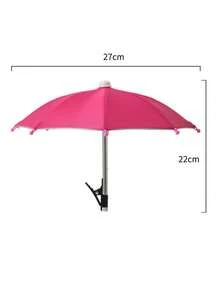 1Pc Outdoor Waterproof UV Protection Mini Sun Umbrella With Phone Holder, Anti-Glare Universal Phone Shade Unisex Portable Accessory For Sports Study Travel Beach Garden Vacation, Summer Must-Have, Pink Red Black Green Blue Purple Yellow Orange Camo - Multicolor - View 24