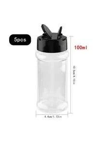 1-12pcs Storage Jars, 3.5oz Leak-Proof Spice Jars With Black Screw Lids, Portable Transparent Airtight Seasoning Containers For Spices, Powders, Chili And Salt, Kitchen Organization, Kitchen Accessories - Multicolor - View 15