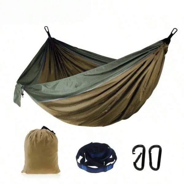 Camping Survival Hammock, Fashionable Outdoor Hammock With Fixing Straps And Black Buckles