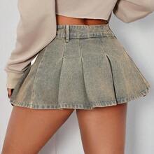 Women Denim Shorts - 輕柔的洗滌 - 查看 3