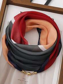 Elegant Thin Transparent Scarf, Fashionable Magnetic, Chiffon Feel, Warm Decoration, Windproof, No Feathers, Women's Spring And Summer Use - Multicolor - View 12