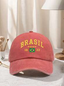 1 Pc Gender-Neutral Retro Printed Baseball Cap, With Adjustable Design, Suitable For Outdoor Activities, Travel And Running. - Multicolor - View 9