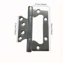 2pcs Thickened Silent Stainless Steel Door Hinges - High Load Bearing Support 360° Rotation, Stylish Design - A - View 3