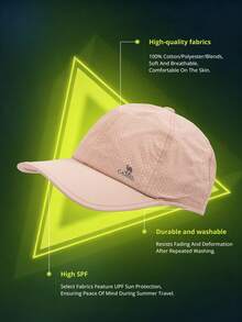CAMEL CROWN Wide Brim Baseball Cap, Sports Sun Protection Hat For Running, Cycling, Hiking - Khaki - View 8