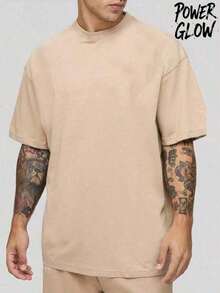 Women's Casual Printed T-Shirt, Short Sleeve, Round Neck, Local Urban Fashion Spring/Summer. Women's Blouses, Women's T-Shirts. 230g (S-XXXL) - 杏色 - 查看 3