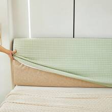 1pc Breathable Beaded Pattern Headboard Cover, 360° All-Inclusive, Elastic Back Fabric, Anti-Slip & Wrinkle-Resistant, Machine Washable, Quality Headboard Protector For Bedroom, Guest Room & Sofa Decor - Pastel Green - View 8