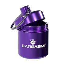 Keychain Earplug Travel Carrying Case - Convenient Metal Waterproof Keychain Container Perfect For Traveling With Ear-Plugs Pills Medicine Small Items On-The-Go - Purple 1.06 In X 1.6 In - Màu tím - Xem 4