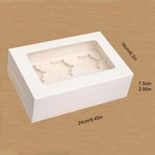 Hộp quà tiệc 20 chiếc/gói có cửa sổ, hộp đựng quà tiệc sinh nhật, hộp quà tặng cuộc sống hàng ngày, hộp đựng bánh nướng nhỏ, hộp đựng bánh nướng xốp tráng miệng, hộp đựng đồ nướng mang về - trắng - Xem 6