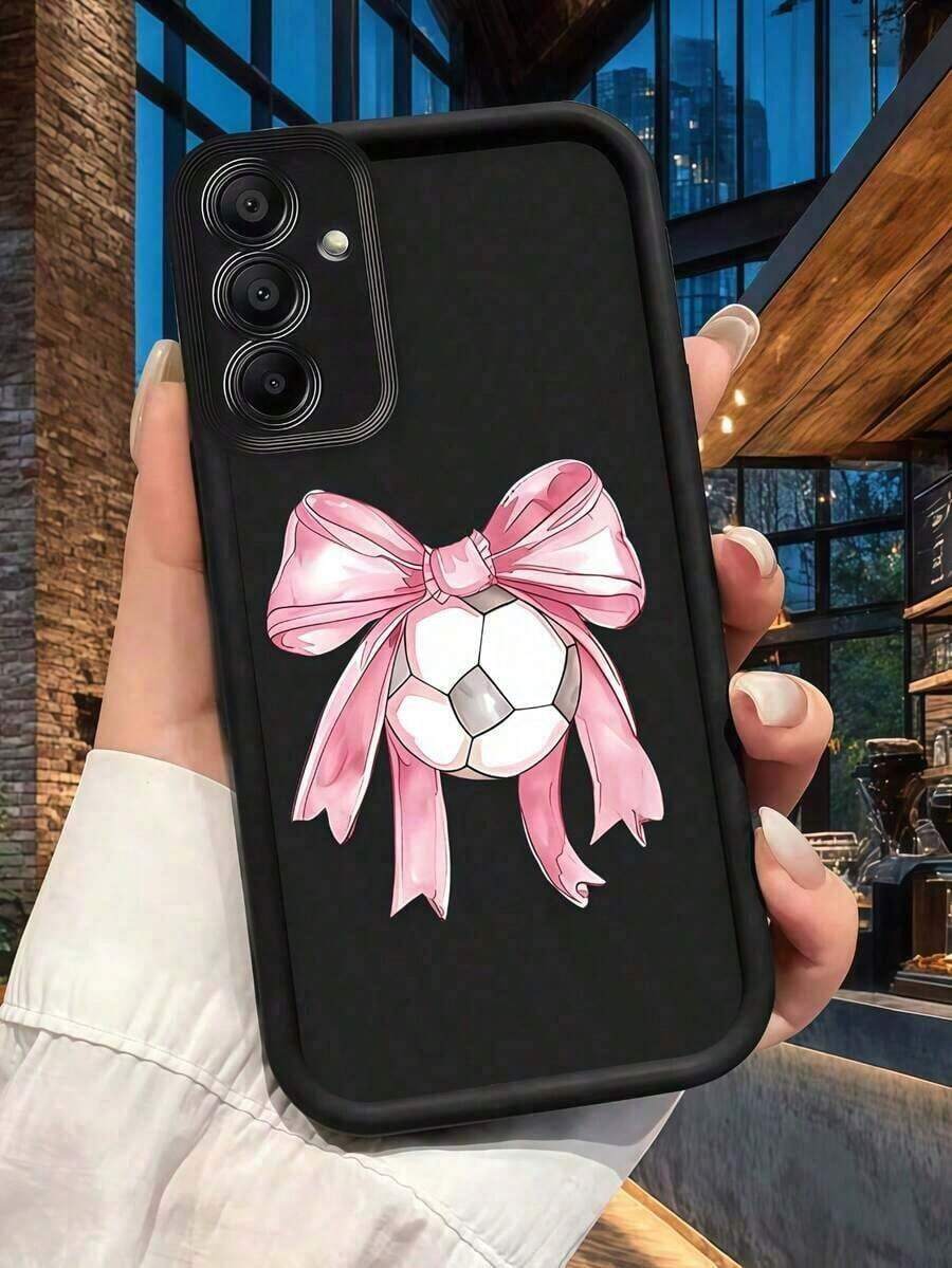 Cute 2D Football Pattern Dopamine Ladder Photo Frame Phone Case, Compatible With Apple 12/13 Pro Max, Full Protective Cover, Minimalist Design, Soft Cartoon Style, Perfectly Protects Your Phone, Compatible With Honor X7/Galaxy A56 5G/ Smart 8/ Hot 40i/Transsion Spark 20/Transsion Spark 20C/Transsion Spark Go 2024/ Note 14 5G/Moto E22/E22i/ A54, Waterproof, Shockproof, And Scratch-Resistant - 款式 2(1 件) - 查看 1