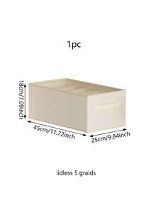 1 hộp sắp xếp túi xách trong tủ quần áo, hộp vải chia ngăn đựng đồ trong tủ, vách ngăn túi xách dung tích lớn có tay cầm, hộp đựng túi xách gấp gọn tiện dụng cho phòng ngủ. - Màu be - Xem 3