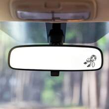 Cute Little Turtle Car Rearview Mirror Sticker | Self-Adhesive Vinyl Decal, Suitable For Side Mirrors, Windshield, Laptop And Water Bottle - Matte Animal Pattern, Asymmetric Shape, Durable And Weather-Resistant Vinyl - A - View 2