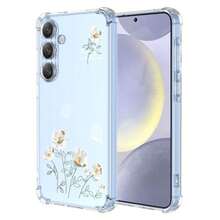 Case For, Transparent Case With Aesthetic Butterfly And Flower Designs, Anti-Yellow Soft Silicone Slim Anti-Shock Anti-Scratch TPU Bumper Case - 三星 Galaxy S25 Plus - 查看 1