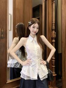 Women Blouses & Shirts - White - View 5