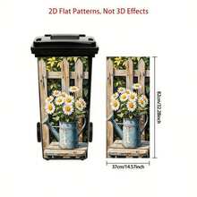 1pc Daisy Themed Trash Can Sticker [37 X 82 Cm], Self-Adhesive Wall Decal For Decoration On Trash Cans, Walls, Home Decor (Suitable For Trash Cans, Walls, Home Decoration) - A - View 7